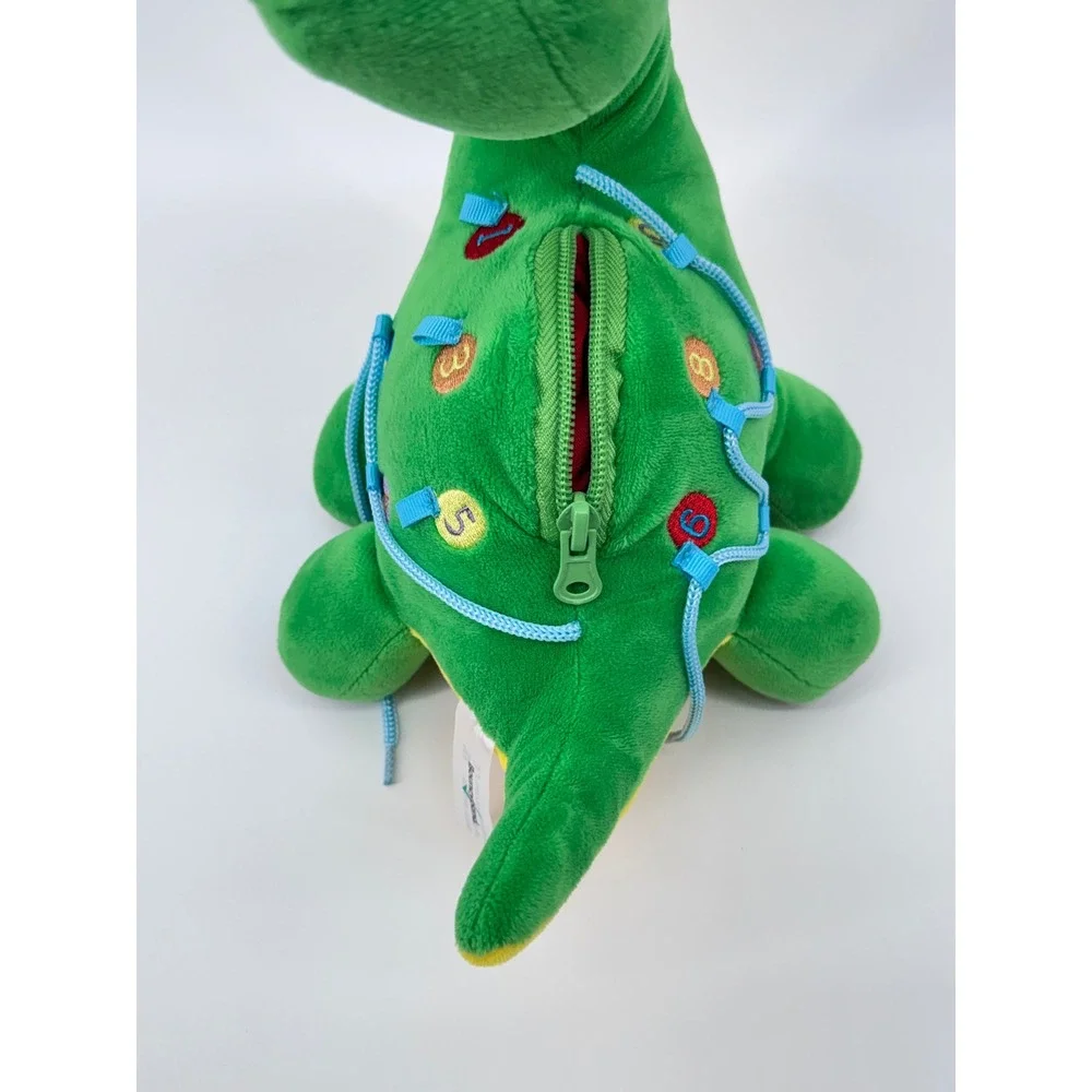 Sensory‎ Dinosaur Buckle Toy Toddler Busy Board Fine Motor Zipper Lacing  Plush